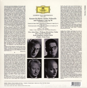 BEETHOVEN Ferenc Fricsay TRIPELKONZERT Geza Anda Wolfgang Schneiderhan Pierre Founier
