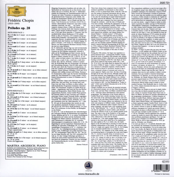 CHOPIN 24 Preludes Op.28 Martha Argerich