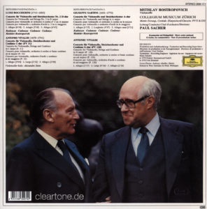 BOCCHERINI VIVALDI TARTINI Cello Concertos Mstislav Rostropovich
