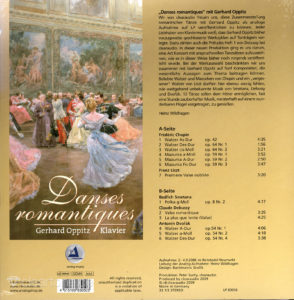 CHOPIN LISZT DVORAK Klavier Danses Romantiques Gerhard Oppitz