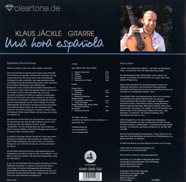 KLAUS JÄCKLE Una hora espanola